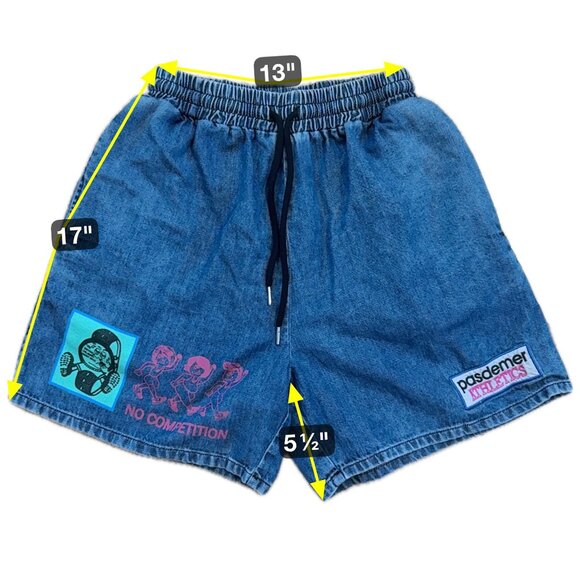 PAS DE MER Italia Athletic Shorts Men's Size Small Euro Streetwear Artcore Rare - Picture 8 of 8